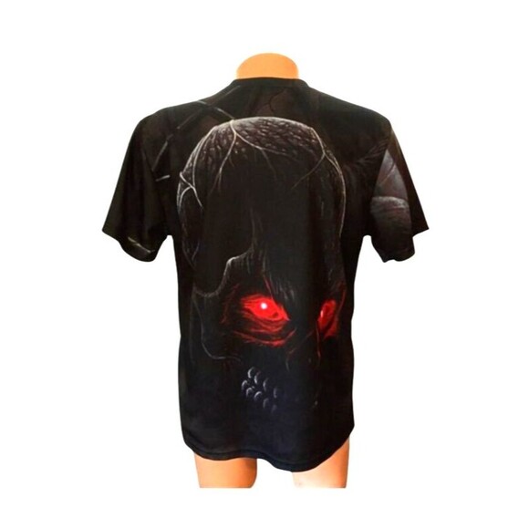 Men's Red-Eyed Skull T-Shirt - Large (42") - Punk, Festival - Picture 1 of 2